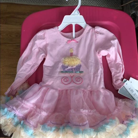 NWT Girl Birthday Outfit TuTu Pink Bloomers 18 Mo - Picture 2 of 4